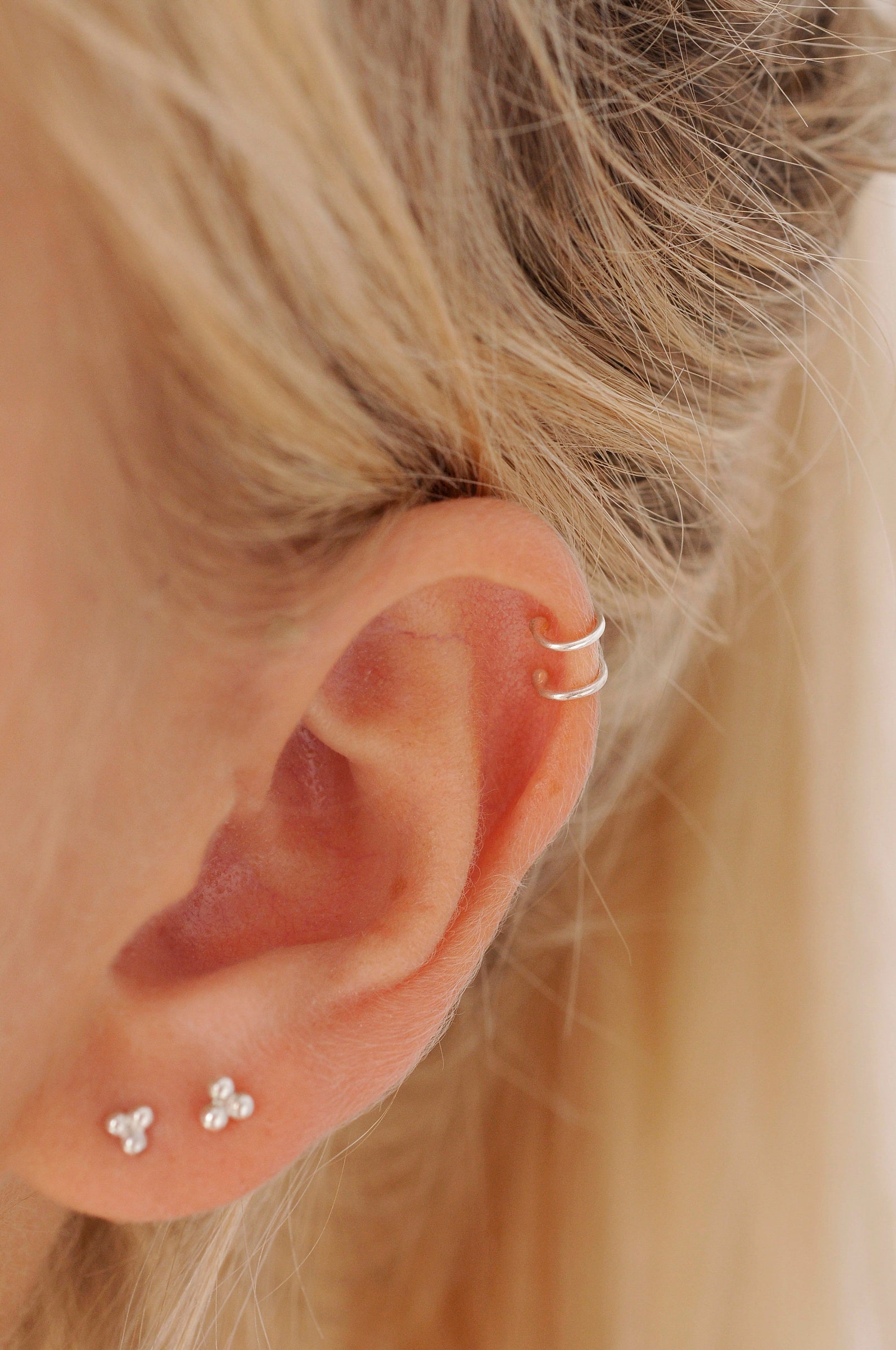 Fake Ear Cuff Sterling Silver Ear Cuff Fake Helix Piercing Etsy