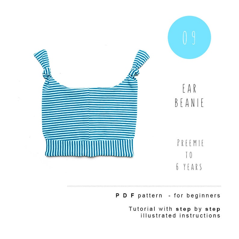 Children sewing pattern. Baby sewing pattern Toddler knot beanie PDF sewing pattern Baby shower Knot beanie pattern