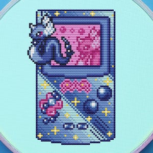 Dragonair Game Boy Cross Stitch Pattern, Pixel Cross Stitch, Galaxy Cross Stitch, Game Cross Stitch, Anime Cross Stitch, Counted. PDF, DMC