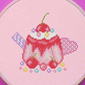 Dessert Cross Stitch Pattern, Food Cross Stitch, Sweets Cross Stitch, Anime Cross Stitch, Kawaii Cross Stitch, Pixel Cross Stitch, Cute. PDF