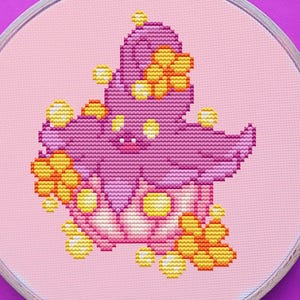 Pumpkaboo Cross Stitch Pattern, Pumpkin, Halloween, Kawaii, Gaming, Pixel, (PDF)