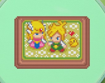 Zelda Cross Stitch Pattern, Kawaii Cross Stitch, Game Cross Stitch, Anime Cross Stitch, Funny Cross Stitch, Counted, Kreuzstich, PDF, DMC