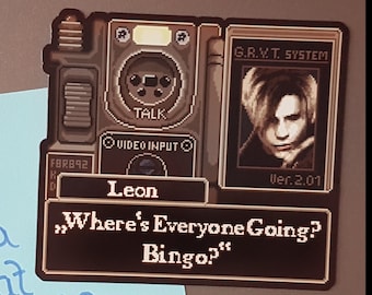 Resident Evil Leon Kennedy Magnet, Gaming, Quote