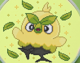 Browt Cross Stitch Pattern, Bird, Gaming, Kawaii, Pixel, (PDF)
