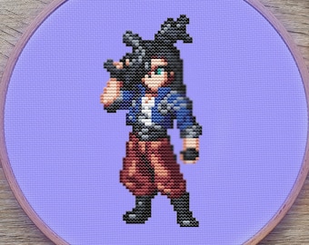 Final Fantasy Cross Stitch Pattern, Laguna Cross Stitch, Game Cross Stitch, Anime Cross Stitch, Kreuzstich, Cross Stitch PDF, Cute, Kawaii