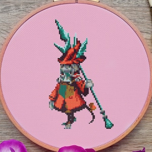 Final Fantasy Cross Stitch Pattern, Freya Cross Stitch, Game Cross Stitch, Anime Cross Stitch, Kreuzstich, Cross Stitch PDF, Cute, Kawaii