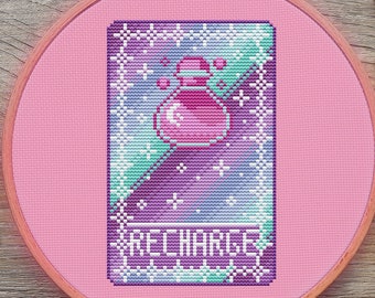 DnD Cross Stitch Pattern, Tarot, Pastel, (PDF)