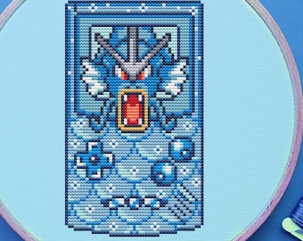 Gyarados Game Boy Cross Stitch Pattern, Gaming, Retro, Kawaii, Pixel, (PDF)