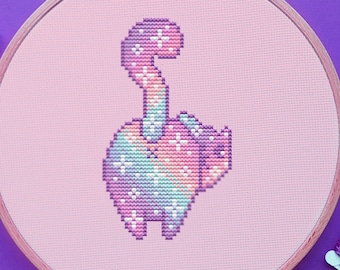Galaxy Cat Cross Stitch Pattern, Snarky, Pastel, (PDF)
