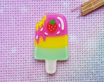 Ice Cream Resin Needle Minder, Summer, Cross Stitch, Magnet