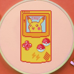 Game Boy Cross Stitch Pattern, Retro Cross Stitch, Kawaii Cross Stitch, Game Cross Stitch, Gaming Cross Stitch, Cute. PDF, DMC