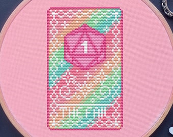 DnD Cross Stitch Pattern, Tarot, Pastel, (PDF)