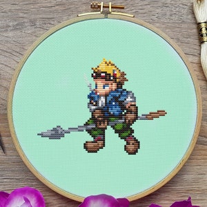 Final Fantasy Cross Stitch Pattern, Cid Cross Stitch, Game Cross Stitch, Anime Cross Stitch, Counted Cross Stitch, Kreuzstich, Cute, Kawaii