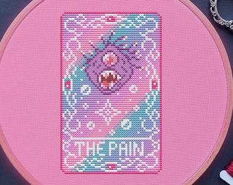 DnD Cross Stitch Pattern, Tarot, Pastel, (PDF)
