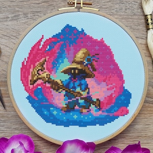 Final Fantasy Cross Stitch Pattern, Vivi Cross Stitch, Game Cross Stitch, Anime Cross Stitch, Kreuzstich, Cross Stitch PDF, Cute, Kawaii