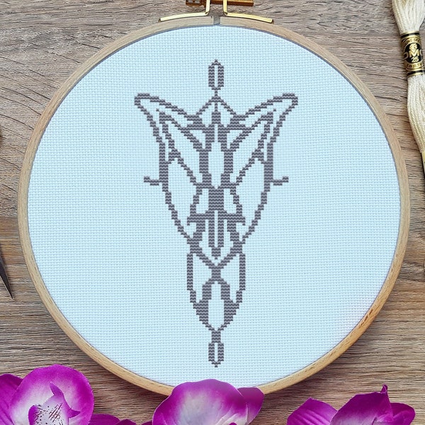 Lord of the Rings Cross Stitch Pattern, Arwen Cross Stitch, Elven Cross Stitch, Tolkien Cross Stitch, Counted Cross Stitch, Kreuzstich, PDF