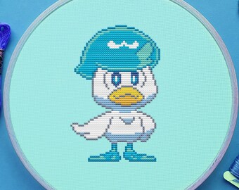 Quaxly Cross Stitch Pattern, Anime Cross Stitch, Pixel Cross Stitch, Japan Cross Stitch, Cute Cross Stitch, Kawaii Cross Stitch, PDF, DMC