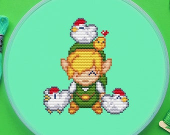 Zelda Cross Stitch Pattern, Kawaii Cross Stitch, Game Cross Stitch, Anime Cross Stitch, Funny Cross Stitch, Counted, Kreuzstich, PDF, DMC