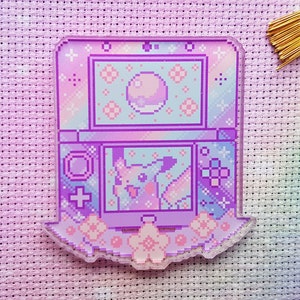 Galaxy 3DS Needle Minder, Gaming Needle Minder, Acrylic Needle Minder, Anime Needle Minder, Kawaii Needle Minder, Funny Needle Minder