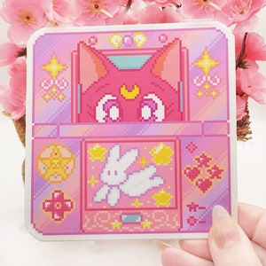 Pastell 3DS Aufkleber, Katzenaufkleber, Anime Aufkleber, Spiel Aufkleber, Kawaii Aufkleber, Retro Aufkleber, Gaming Aufkleber, Japan Aufkleber, niedlich, Vinyl