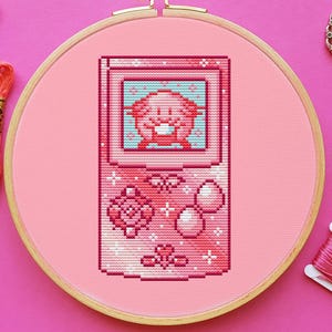 Chansey Game Boy Cross Stitch Pattern, Console Cross Stitch, Pastel Cross Stitch, Game Cross Stitch, Anime Cross Stitch, Counted. PDF, DMC