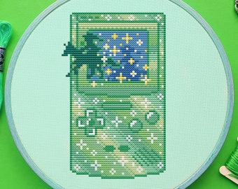 Zelda Cross Stitch Pattern, Gameboy Cross Stitch, Galaxy Cross Stitch, Game Cross Stitch, Gaming Cross Stitch, Kawaii Cross Stitch, Counted