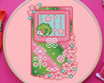 Shaymin Game Boy Cross Stitch Pattern, Retro, Gaming, Pixel, (PDF)