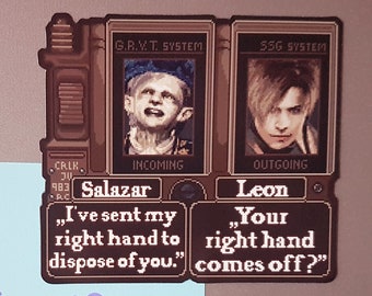 Resident Evil Leon Kennedy Magnet, Gaming, Quote