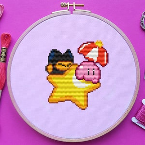 Kirby Cross Stitch Pattern Game Cross Stitch Nintendo Cross | Etsy