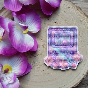 Mini Gameboy Cross Stitch Pattern, Pastel Cross Stitch, Game Cross Stitch, Gaming Cross Stitch, Kawaii Cross Stitch, Counted Cross Stitch