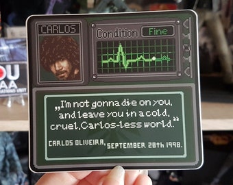 Resident Evil  Sticker, Carlos Oliveira Sticker, Pixel Sticker, Horror Sticker, Game Sticker, Gaming Sticker, Anime Sticker, Remake, Funny