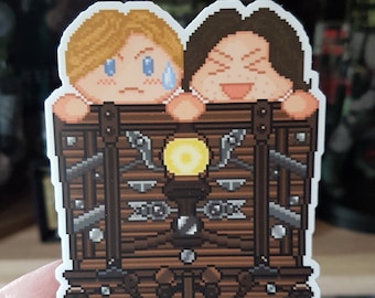 Resident Evil Leon Kennedy Sticker, Pixel Art, Chibi, Vinyl, Waterproof