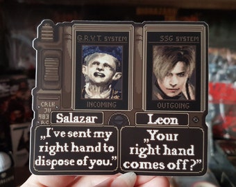 Resident Evil 4 Sticker, Leon Kennedy Sticker, Pixel Sticker, Horror Sticker, Game Sticker, Gaming Sticker, Anime Sticker, Funny Sticker