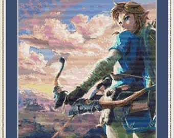 Zelda Cross Stitch Pattern, Fantasy Cross Stitch, Game Cross Stitch, Anime Cross Stitch, Game Cross Stitch, Gaming, Kreuzstich, PDF, DMC