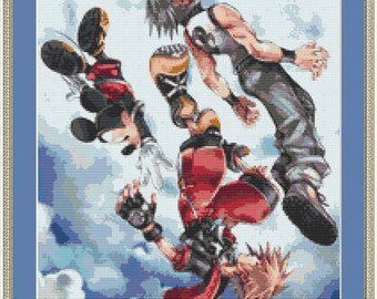 Kingdom Hearts Cross Stitch Pattern, Sora, Gaming, Anime, (PDF)
