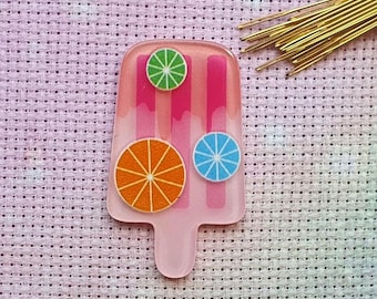 Ice Cream Resin Needle Minder, Summer, Cross Stitch, Magnet