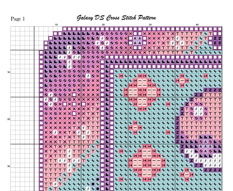Galaxy 3DS Cross Stitch Pattern, Console Cross Stitch, Pikachu Cross Stitch, Game Cross Stitch, Anime Cross Stitch, Counted Cross Stitch image 4