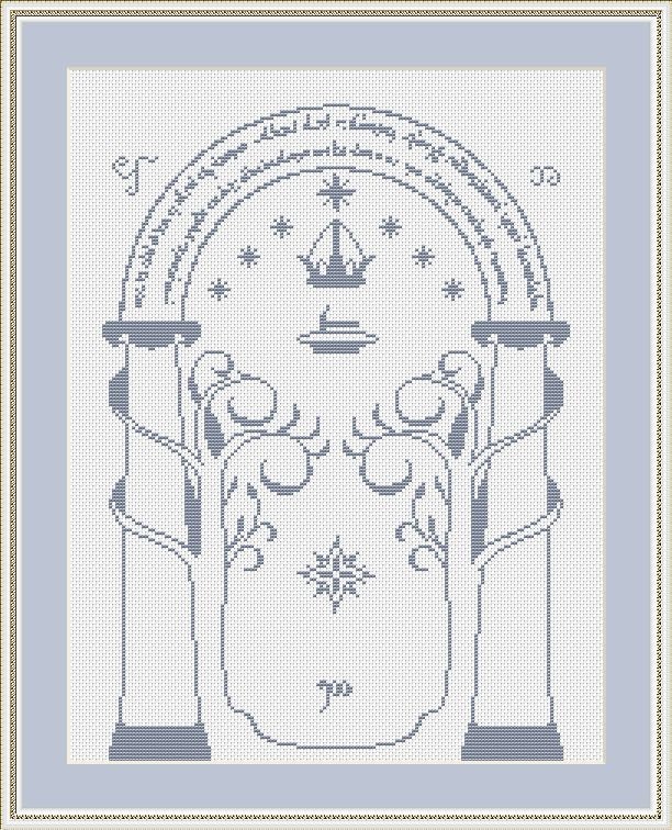 Gates of Moria Cross Stitch Pattern, Lord of the Rings Cross Stitch Pattern, Hobbit Cross Stitch Pattern, Counted Cross Stitch, Kreuzstich