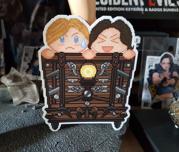 Resident Evil Leon Kennedy Sticker, Pixel Art, Chibi, Vinyl