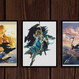 Zelda Cross Stitch Pattern Set, Fantasy Cross Stitch, Game Cross Stitch, Gaming Cross Stitch, Anime Cross Stitch, Modern Cross Stitch, PDF