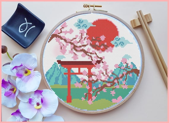 DMC Stitch Kit - Japanese Flowers