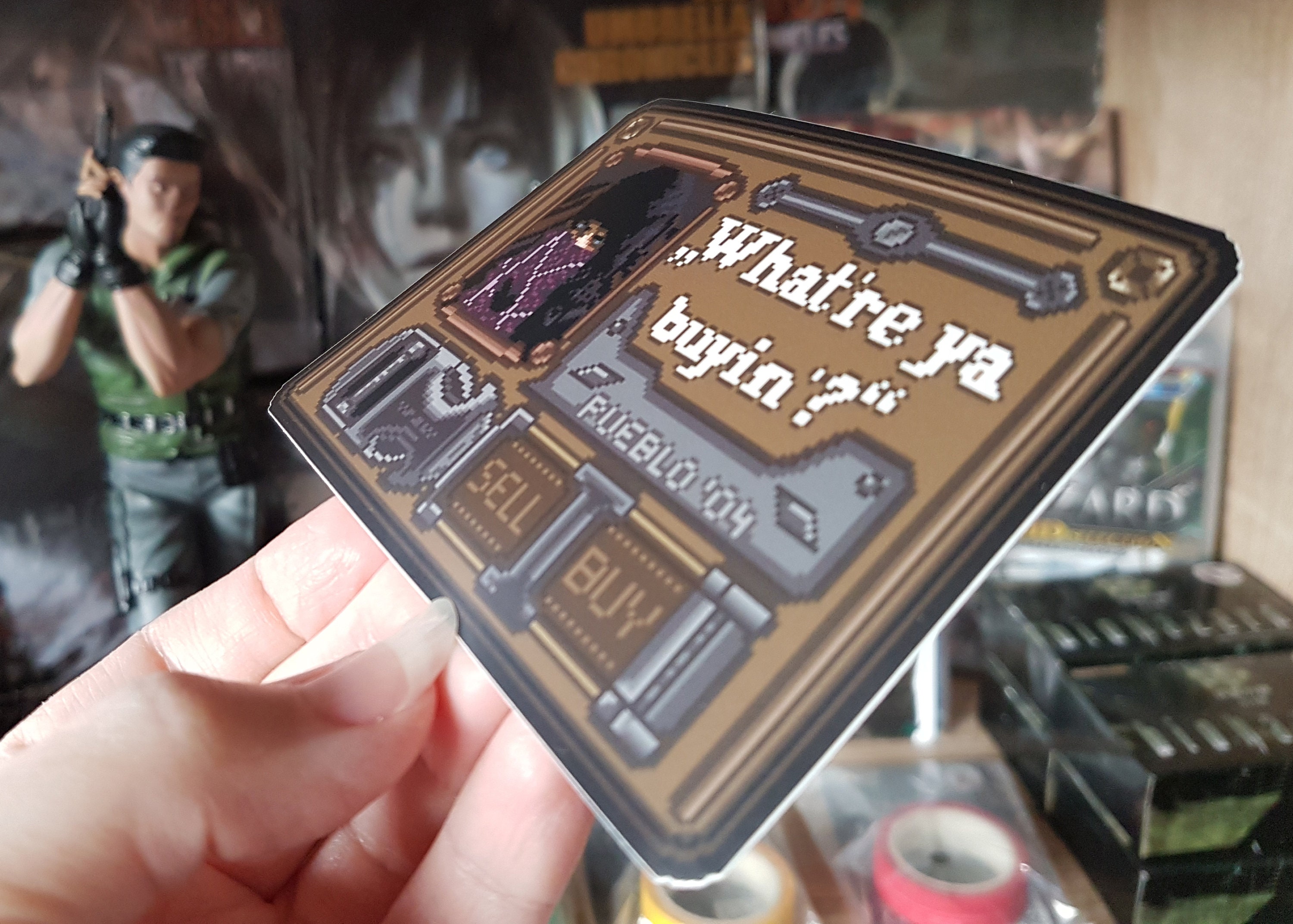 Merchant Sticker Resident Evil 4 Sticker, Merchant Sticker, Pixel Sticker, Horror ...
