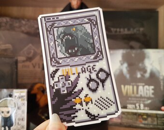 Resident Evil Village Sticker, Game Boy Sticker, Pixel Sticker, Horror Sticker, Game Sticker, Gaming Sticker, Anime Sticker, Chris Redfield