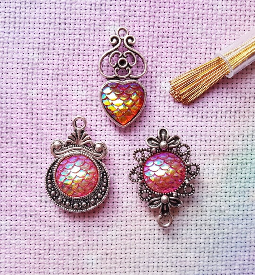 Mermaid Needle Minder Set Resin Needle Minder Dragon Needle Etsy