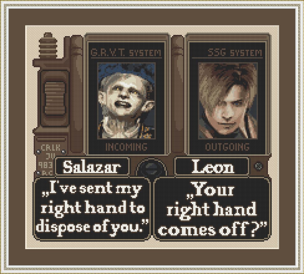 Resident Evil Leon Kennedy Cross Stitch Pattern, Gaming, Pixel, (PDF) -  Etsy New Zealand