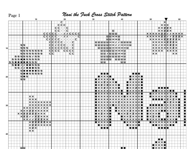Nani the fuck Kreuzstichmuster, Japan, Pastell, (PDF) Bild 2