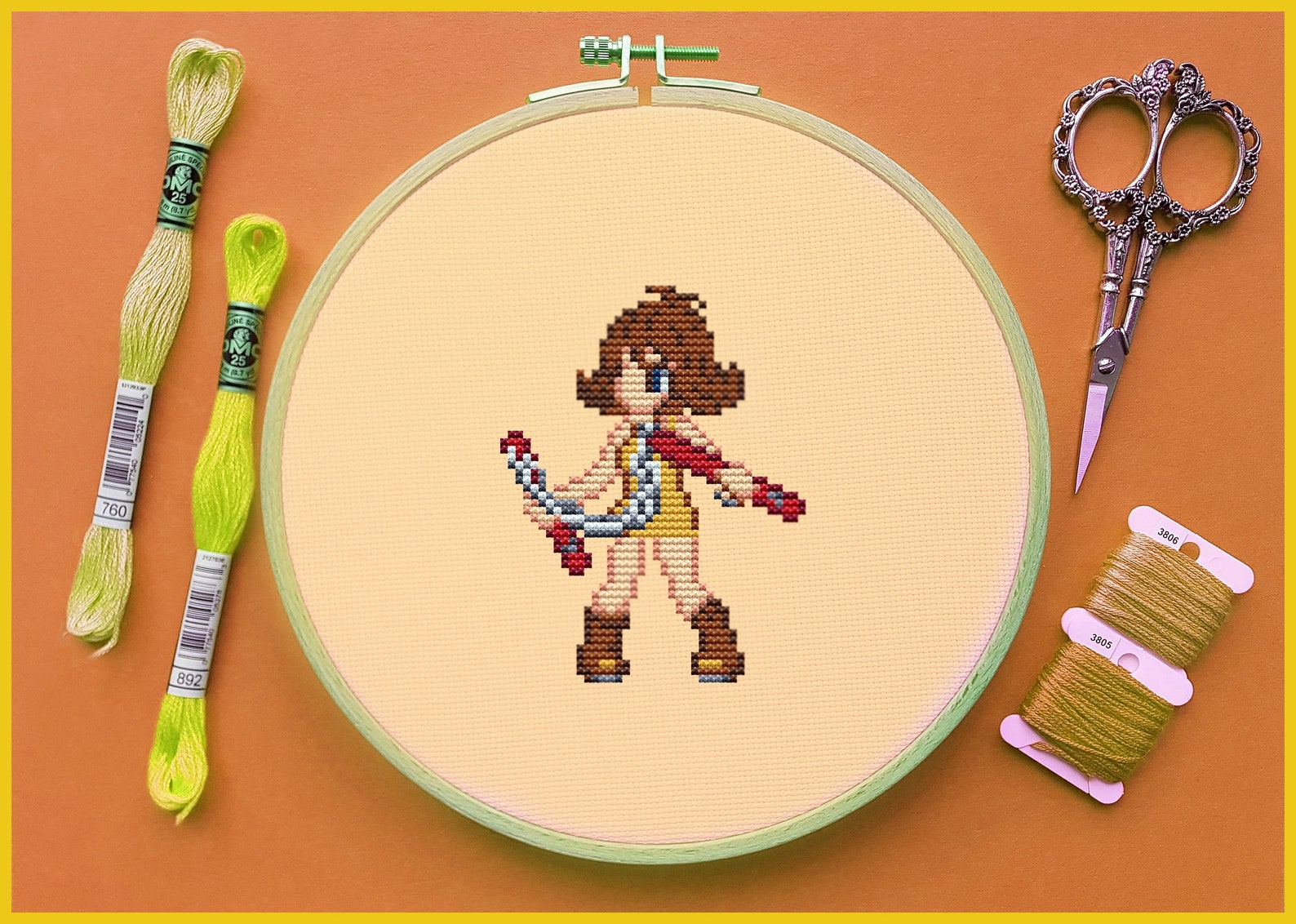 Final Fantasy Cross Stitch Pattern Selphie Cross Stitch Game Etsy