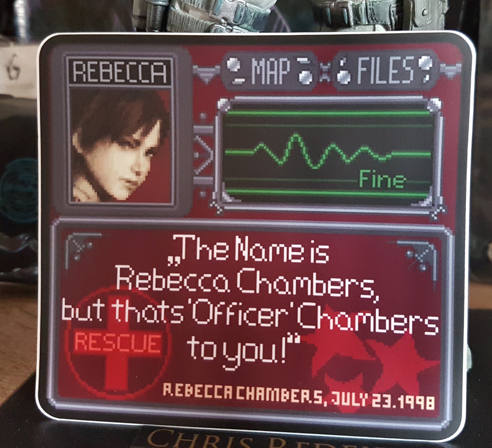 Resident Evil Sticker, Rebecca Chambers Sticker, Pixel Sticker, Horror ...