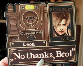 Resident Evil Leon Kennedy Sticker, Quote, Vinyl, Gaming
