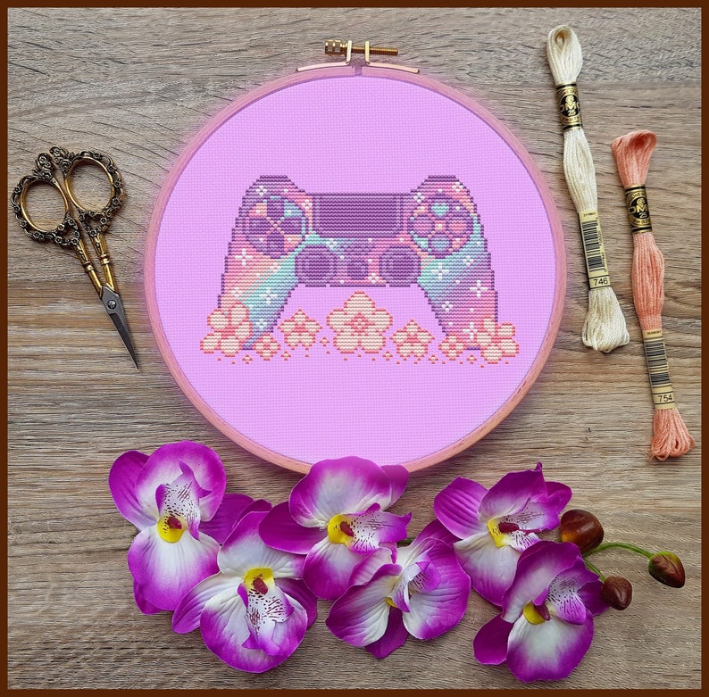Playstation Cross Stitch Pattern Controller Cross Stitch Etsy